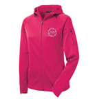 Sport-Tek Ladies Tech Fleece Full-Zip Hooded Jacket