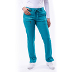 Womens Petite Slim Fit 6 Pocket Scrub Pant