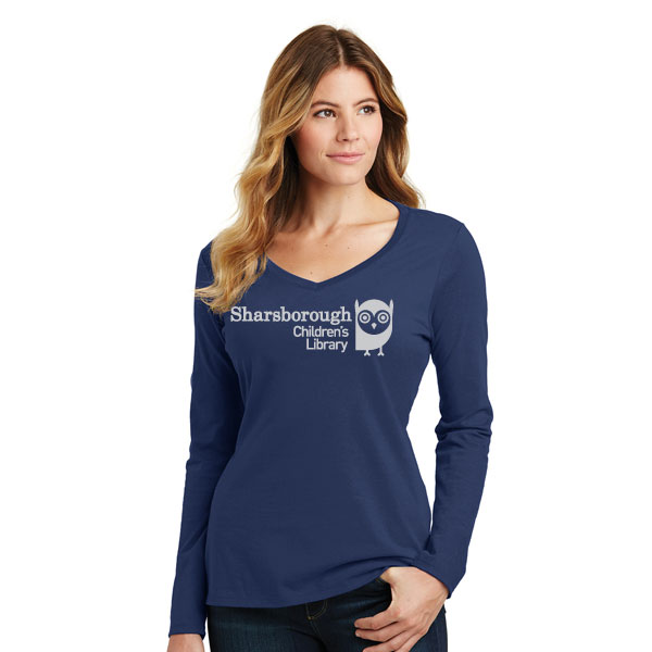 Port and Company Ladies Long Sleeve Fan Favorite VNeck Tee