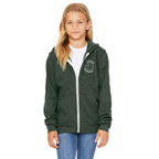 Bella + Canvas Youth Sponge Fleece Full-Zip Hooded Sweatshirt