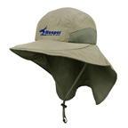 Microfiber Wide Brim Flap Cap