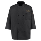 Eight Button Black Chef Coat