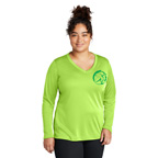 Sport Tek Womens Long Sleeve PosiCharge Competitor VNeck Tee