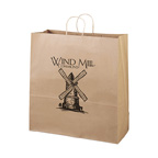 Duke Brown Kraft Paper Shopper Bag 18x7x18 3/4