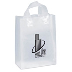 Venus Frosted Shopper Plastic Bag Foil Imprint 10W x 5 x 13H