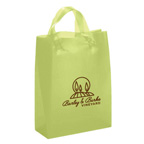 Apollo Frosted Brite Shopper Plastic Bag Foil Imprint 8W x 4 x 10H