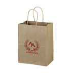 Mini Brown Kraft Shopper Bag 7-3/4W x 4-3/4 x 9-3/4H