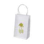 Pup White Kraft Shopper Bag 5-1/4W x 3-1/4 x 8-3/8H