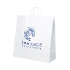 Duke White Kraft Shopper Bag 18W x 7x 18-3/4H