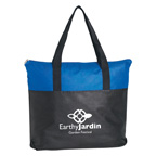 Non-Woven Two Tone Zippered Tote Bag