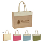 Jute Tote With Front Pocket