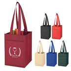 Non-Woven 4 Bottle Wine Tote