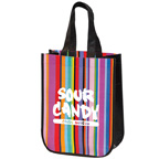 Mini Multi Stripe Recycled Laminated Non Woven Tote Bag