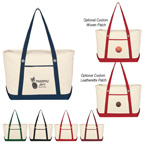 Large Cotton Canvas Sailing Tote Bag