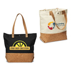 12 Oz Canvas Cork Shopper Tote Bag