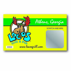 2 x 3.5 Inch Scratch off Card