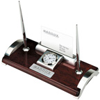 Clock Business Card Desk Set Gift