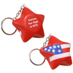 American Flag Patriotic Star Keytag