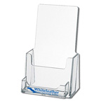 Tri-Fold Holders With Biz Pocket - Clear