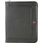 Wenger Executive Leather Zippered Portfolio with Pen Set