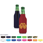 Foam Zipper Bottle Cooler - Spot Color