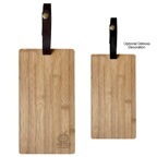 BAMBOO CUTTING BOARD WITH LEATHERETTE STRAP