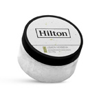 4 oz. Lemon Verbena Bath Salts in Clear Jar with Black Lid