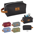 Heathered Amenity Toiletry Cosmetic Bag