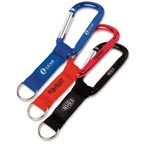 Key Tag Carabiner with Strap and Raised Rubber Patch