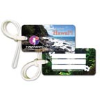 Full Color Rectangle Polyspectrum Bag Tag W/ Soft Strap