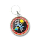 Round Multi Color Acrylic Key Tag