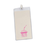 Clear Vertical Vinyl Pouch w/Metal Bulldog Clip