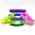 Screen printed Silicone Wristband - RUSH