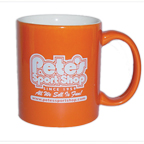 Orange/White Two Tone 11 Ounce Mug