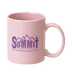 Pink 11 Ounce Ceramic Mug