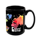 Black Stoneware Full Color Magna Mug - 15oz.