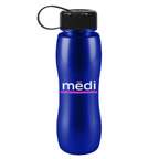 25 OZ Slim Grip Metalike Bottle with Tethered Lid