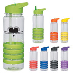 24 Oz. Banded Gripper Bottle With Straw