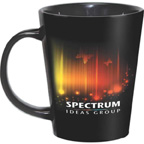 Black 12 oz Short Latte Mug