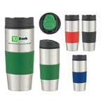 18 Oz. Stainless Steel Gripper Travel Mug Tumbler