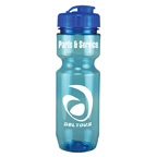 22 Oz Translucent Bike Bottle With Flip Top Lid And Infuser