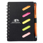 Ultra Notes Black Cardboard Paper Journal Notebook w/ Pen