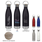 16 Oz.  Swiggy Stainless Steel Bottle with Bamboo Lid