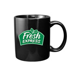 11 oz Vitrified Coffee Mug in Black