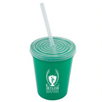 16oz Stadium Cup with Lid and Straw