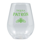 4oz Clear Plastic Stemless Winelgass