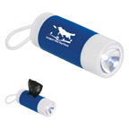 DOG BAG DISPENSER WITH FLASHLIGHT