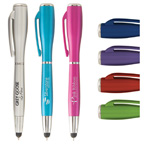 Nove Metallic LED Light Pen w/ Stylus