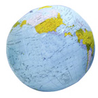 20 Inch Sky Blue Globe Beach Ball