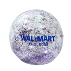 16 Inch Clear Patriotic Glitter Beach Ball